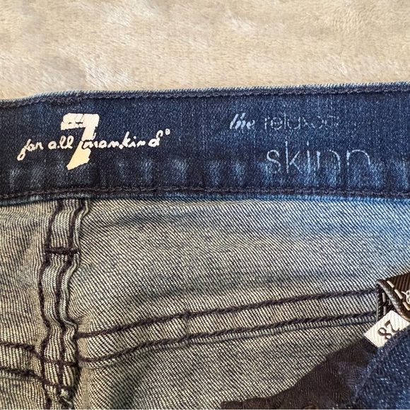 7 For All Mankind Relaxed Skinny Blue Denim Jeans Wmn’s Sz 28 - Picture 3 of 11